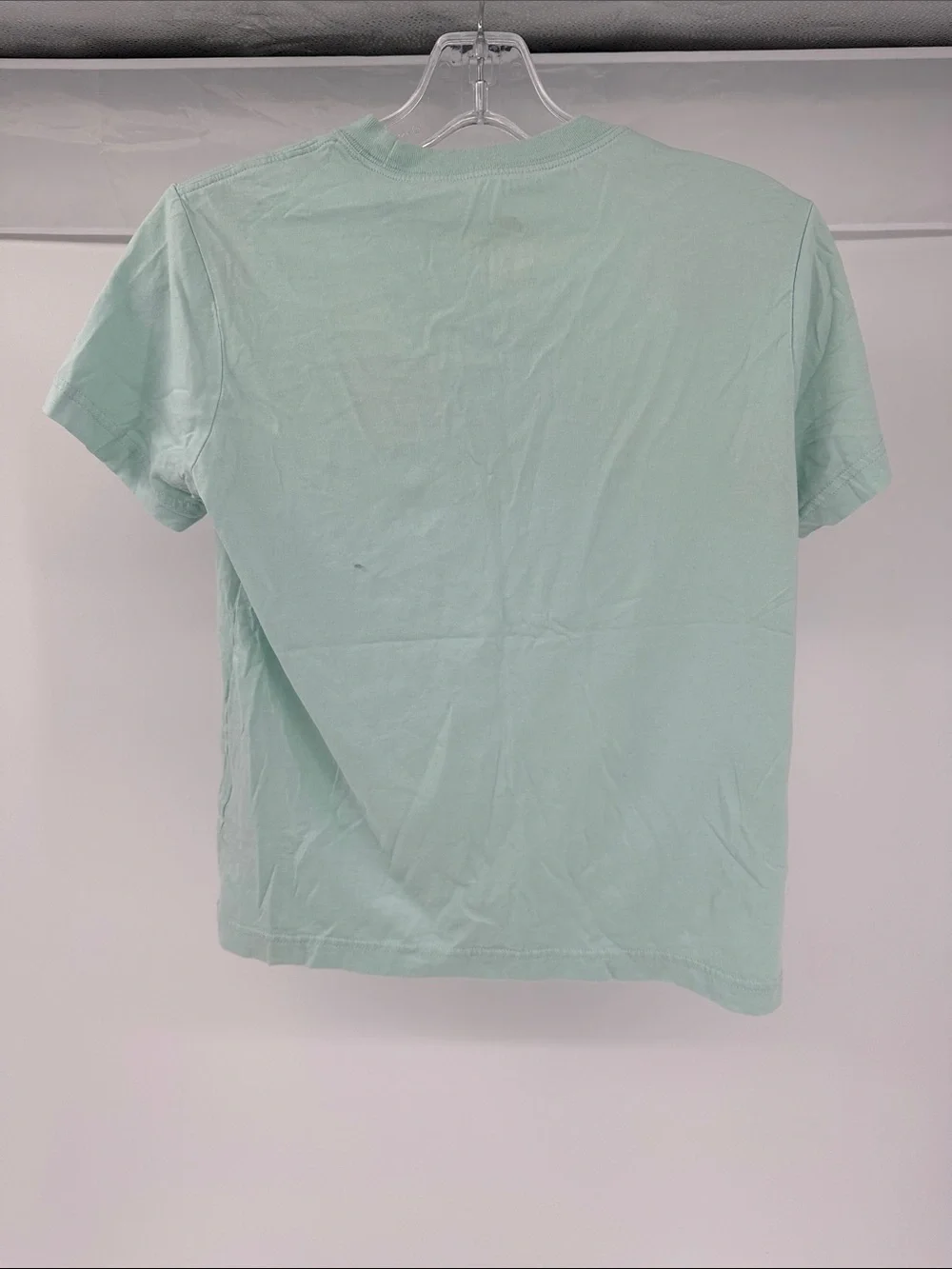 Nike Kids Mint Green Tee with Blue Logo and Floral Accents